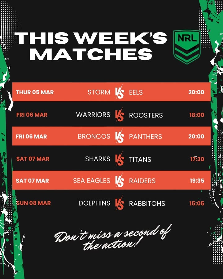 Featured image for “NRL Live This Week at Eagle Tavern”