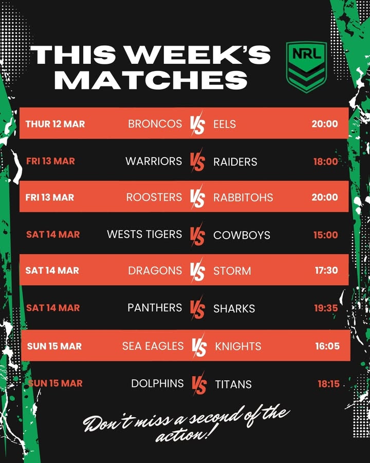 Featured image for “Live NRL Action This Week at Eagle Tavern”