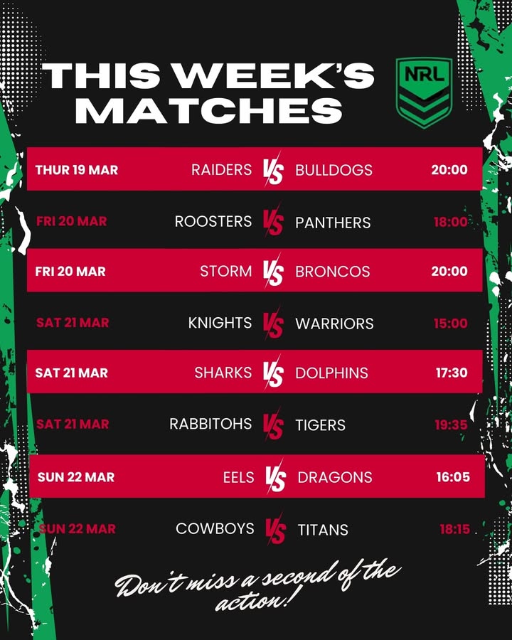 Featured image for “NRL Action Live at Eagle Tavern This Week”