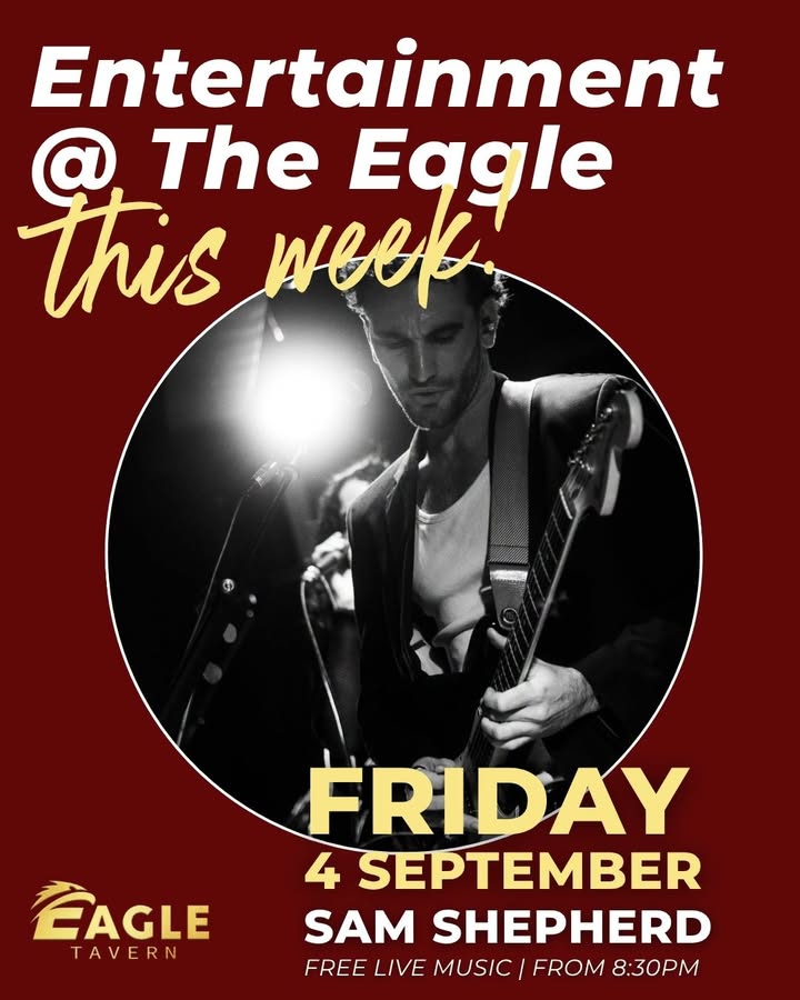Featured image for “Live Music Friday with Sam Shepherd at Eagle Tavern”